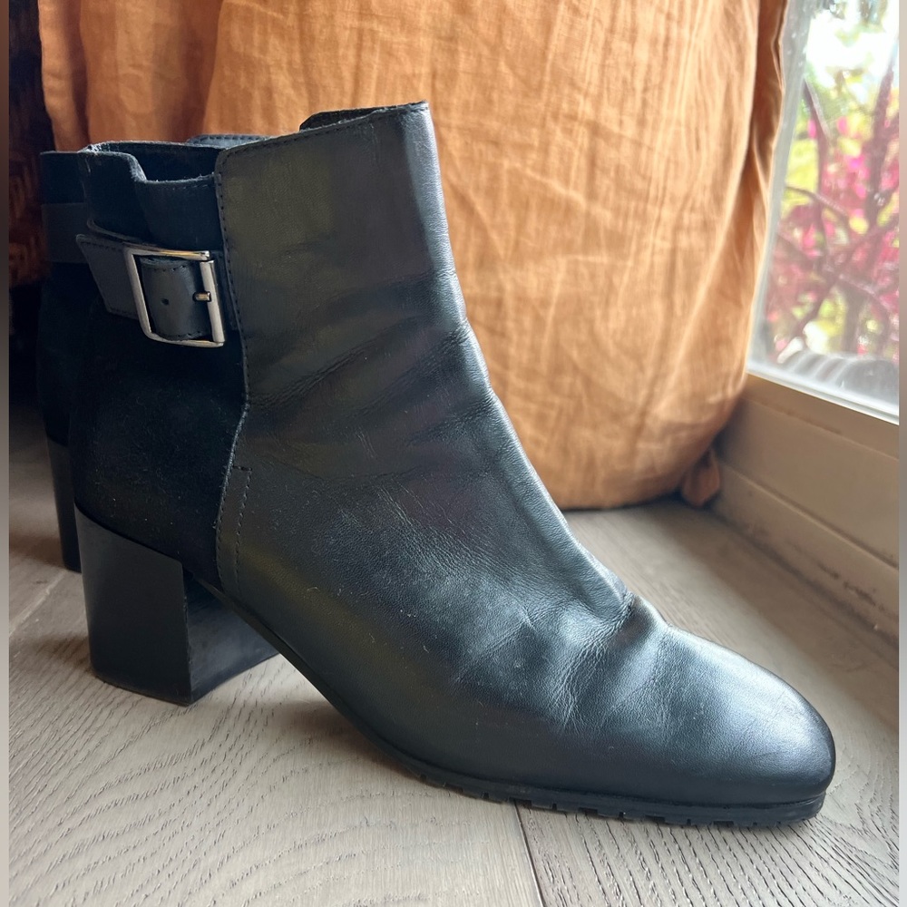 Aquaitalia waterproof square toe leather & suede boots